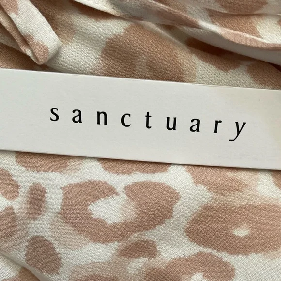 Sanctuary Beige Leopard-Print Tiered Mini Skirt, size M, NWT - Picture 5 of 5